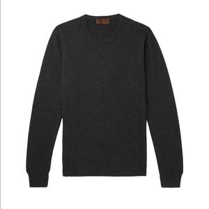 Altea Crew Neck Cashmere Sweater Dark Grey